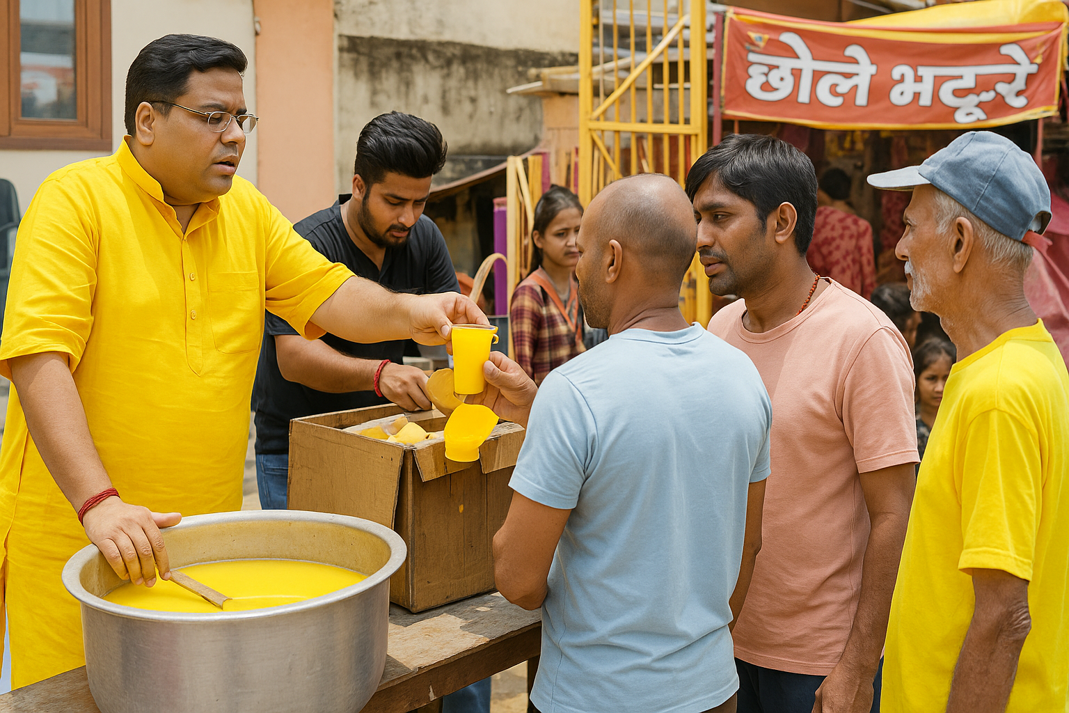 गंगा दशहरा पर श्री बालाजी मंदिर पर किया मीठे शरबत का वितरण