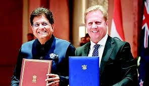 भारत-न्यूजीलैंड मुक्त व्यापार समझौते पर हस्ताक्षर, 100% भारतीय निर्यात टैक्स-फ्री
